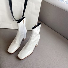좋은날 하이힐 7cm 옆지퍼 앵클 부츠 8513