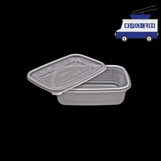 국물포장기 일회용사각죽용기 (중) 800ml x500개 사각탕용기 1BOX 사각포장용기