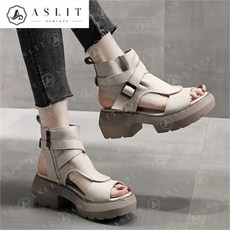 애슬릿 애슬릿 여성 여름 컴뱃 부츠 앵클 지퍼 샌들