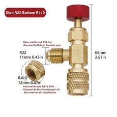 에어컨 플러스 안전 액체 밸브 냉매 진공 유지 보수 스위치 R22 감지 도구 DIY 액세서리 R410, [03] R410, 03 A3