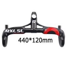 RXL SL 카본 자전거 핸들 바 1 1 8 UD 매트 광택로드 바이크 드롭 바 블랙 레드 통합 핸들 바, 레드 440x120mm