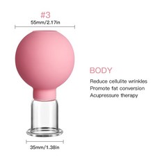 고무 얼굴 마사지 진공 부항 피부 리프팅 컵 안티 셀룰 라이트 컵 주름 방지 치료 도구, pink03(바디), 03 pink03(Body)