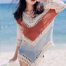 RA라유1_배색 비치원피스 - 비키니 커버업 수영복커버업 수영복가디건 비치가디건 패션비치웨어 비치가운+fs32ed