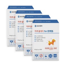 유유제약 하루올데이 EYES 강아지 눈 반려견 영양제 루테인 오메가3 눈물 자국 개선 카제로템, 4개, 눈물개선/눈건강