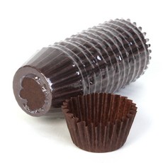 한줄 초코주름컵 (28mm 초코색) 250매입 초콜릿유산지컵