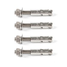 세트앙카 스텐 1/2 100mm 4개세트 / 고강도 304스텐 앙카볼트 셋트앙카 피스 펀치 연부 콘크리트 철물용품 칼블럭, 1세트