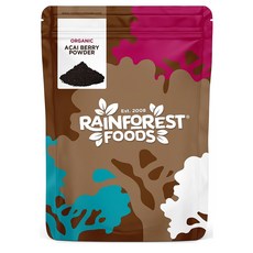 Rainforest Foods Acai Berry Powder 레인포레스트푸드 아사이 베리 파우더 400g, 1세트