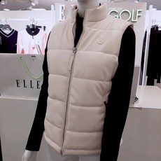 엘르골프 캐주얼한느낌의 인조가죽패딩베스트조끼 6I-81404820##