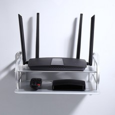 수납 WIFI고양이 티비 벽걸이 공유기 선반 루프박스 면함 내버려 두다 더블레이어 타공, 실버 더블레이어 큰사이즈 라지