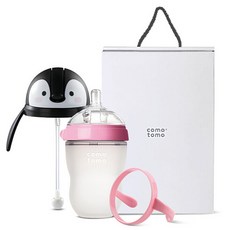 얼마나 얼마나 신생아 넓다 구경 실리카겔 젖병 250 ml 분말 + 펭귄 빨대 컵 머리