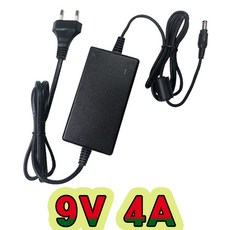 순흥전기어댑터 9V 어댑터 모음 9V 0.35A ~ 4A 까지 생산 아답터 직류전원장치, 9V 4A 전원선일체형