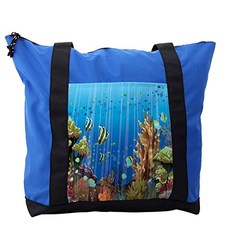 Marine shoulder bags underwater world exotic zippered durability, 본상품