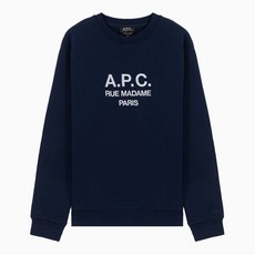 A.P.C.(아페쎄) (당일) 23SS 아페쎄 티나 로고 네이비 맨투맨 COEZD H27500 IAJ