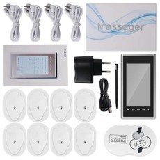 24 모드 4 출력 채널 EMS 저주파 마사지기 전기 근육 치료 자극기 Tens 기계 물리 펄스 바디 Dropship, EU Plug_CHINA