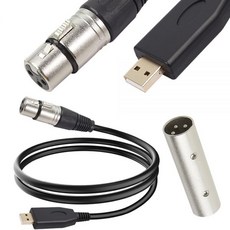 마이크 케이블 XLR-USB 3핀 XLR 여성 어댑터-USB 어댑터 컨버터 코드 2M 6.5 FT 오디오 노래방 시스템 녹음 스튜디오 남성 대 어댑터용, 1개