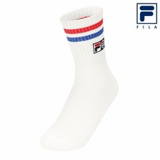 휠라 펩시콜라보 중목 양말 F3SCZ401X OWH, 오프화이트