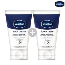 Vaseline 쩍쩍갈라진 뒤꿈치케어 풋 크림 딥모이스쳐55g, 1개+1개