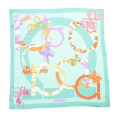 Salvatore Ferragamo 100% Silk Multi-Color Printed Women's Shawl Scarf