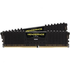Corsair VENGEANCE LPX DDR4 RAM 32GB2x16GB 3200MHz CL16 인텔 XMP 2.0 컴퓨터, 검정색_2 count (pack of 1) | 3200