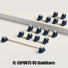 키보드스테빌라이져 정품 FL CMMK FL-ESPORTS V3 스위치 플레이트 장착 스태빌라이저 기계식 6.25U 사전 윤활 금도금 와이어, 없음, 없음, 2.Blue - Pre lubrication