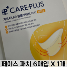 [페이스_라인_집중_관리] 케어플러스 가르시니아 셀룰라이트 패치 페이스 / 케어플러스패치 케어플러스페이스 페이패치 셀룰라이트패치 가르시니아패치, 1세트