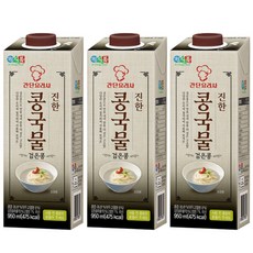 베지밀 정식품 검은콩 국물 콩 육수, 950ml, 3개