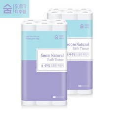 숨 내추럴 무형광펄프 화장지25M 30롤 x 2팩 총 60롤, 60개