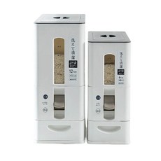 6KG 12KG 진공 쌀통 키로 쌀벌레 쌀통 방지 쌀 보관통 쌀항아리 잡곡통 계량 냉장고 원터치 쌀 보관 용기 쌀보관함 밀폐용기, 쌀보관함 12kg