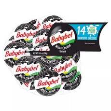 [미국직배송]미니 베이비벨 화이트 체다 14개입x21g Babybel Mini Snack Cheese White Cheddar, 21g, 1개