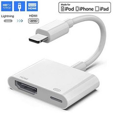 [애플 MFi 인증된] 라이트닝 to HDMI 어댑터 1080P 디지털 AV 어댑터 동기?, 상세내용참조