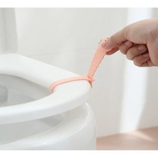 변기뚜껑커버 덮개 고리 스트랩 손잡이, 초코, 3개