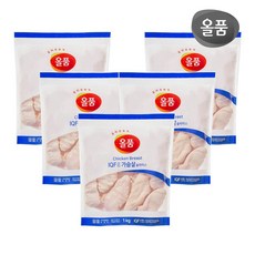 올품 IQF 닭가슴살 슬라이스, 1kg, 5개