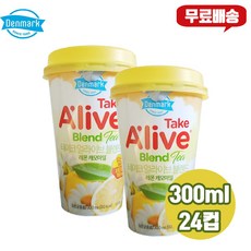 덴마크 테이크얼라이브 블렌드 300ml 레몬 캐모마일 24개/무/배/유산균음료/비타민700mg
