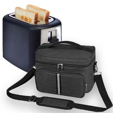 Kingshion Cuisinart CPT160 CPT160BKS KEEMO 및 대부분의 2슬라이스 토스터와 호환되는 토스터 휴대용 보관 가방 토스터용 지퍼가 달린 가방다크 그레이, Kingshion Cuisinart CPT160 CPT