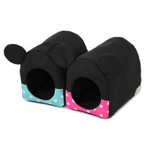 고슴도치 집 은신처 검정 곰돌이 포치, 핑크, 1개