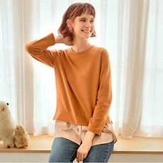 에레디타 에레디타 레이어드 티블라우스_카멜