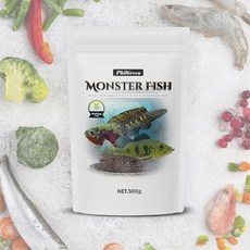 필그린 대형어 사료 500g 아로아나 담수가오리 블랙다이아몬드 금붕어 잉어 침강성 먹이, 1개