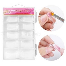 100pcs 네일 아트 빠른 건물 폴리 젤 금형 폼 핑거 연장 UV 빌더 젤 가짜 팁, 상세내용참조