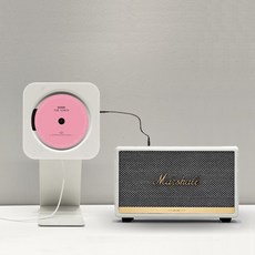 벽걸이 CD플레이어 CDP 무선 블루투스 화이트 블랙, 블랙 DVD/CD일체형 M39 +스틸 프레임세트, 상세페이지 참고