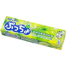 UHA 미각당 냉동 스틱 푸쵸 개 10 감귤 알 10 구미 소다 목캔디 소다맛 우유, 6. 스트립의 청포도 맛, 1개
