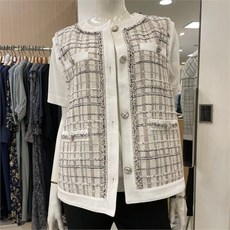 폴앤조트위드배색양모베스트