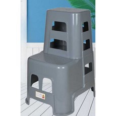 작업의자 세차 사다리 이동 수납 발판 카센터, 1개, 3단 접이식 (노란) 높이 70cm