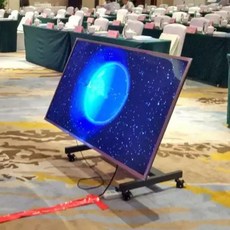 바닥 TV스탠드 이동식 티비거치대 강연 TV 브라켓 모니터 받침