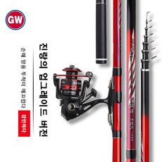 GW 바다찌낚시대 270-630cm 원투낚시대 세트 +스피닝릴, 360cm+3000스피닝릴, 1개