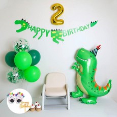 공룡풍선 생일파티세트 두돌생일상, 숫자풍선 2 숫자풍선 2