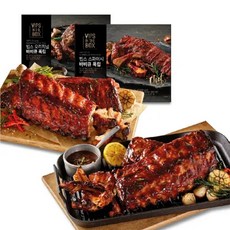 빕스 바비큐 폭립 오리지널 2팩 스파이시 2팩 총 4팩, 450g, 4개