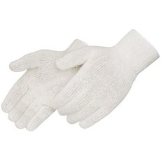 Liberty Glove & Safety P4517Q 면/폴리에스테르 표준 중량 심리스 니트 장갑 신축성 있는 스트링 손목 스몰 내추럴 화이트 (12팩), Small (Pack of 12), 12개 - 리버티스트링