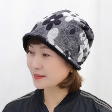 중년여성 비니 두건 반다나 겨울 모자