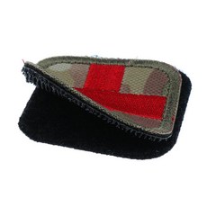 가방 배낭 응급 처치 키트 파우치 용 인치 수 놓은 빨간색 패치, CP Camo, 50x50x4mm, 나일론, 1개