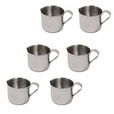 Stainless Steel Coffee Creamer Pitcher | 6 Mini Pitcher for Cr/590723, 상세내용참조